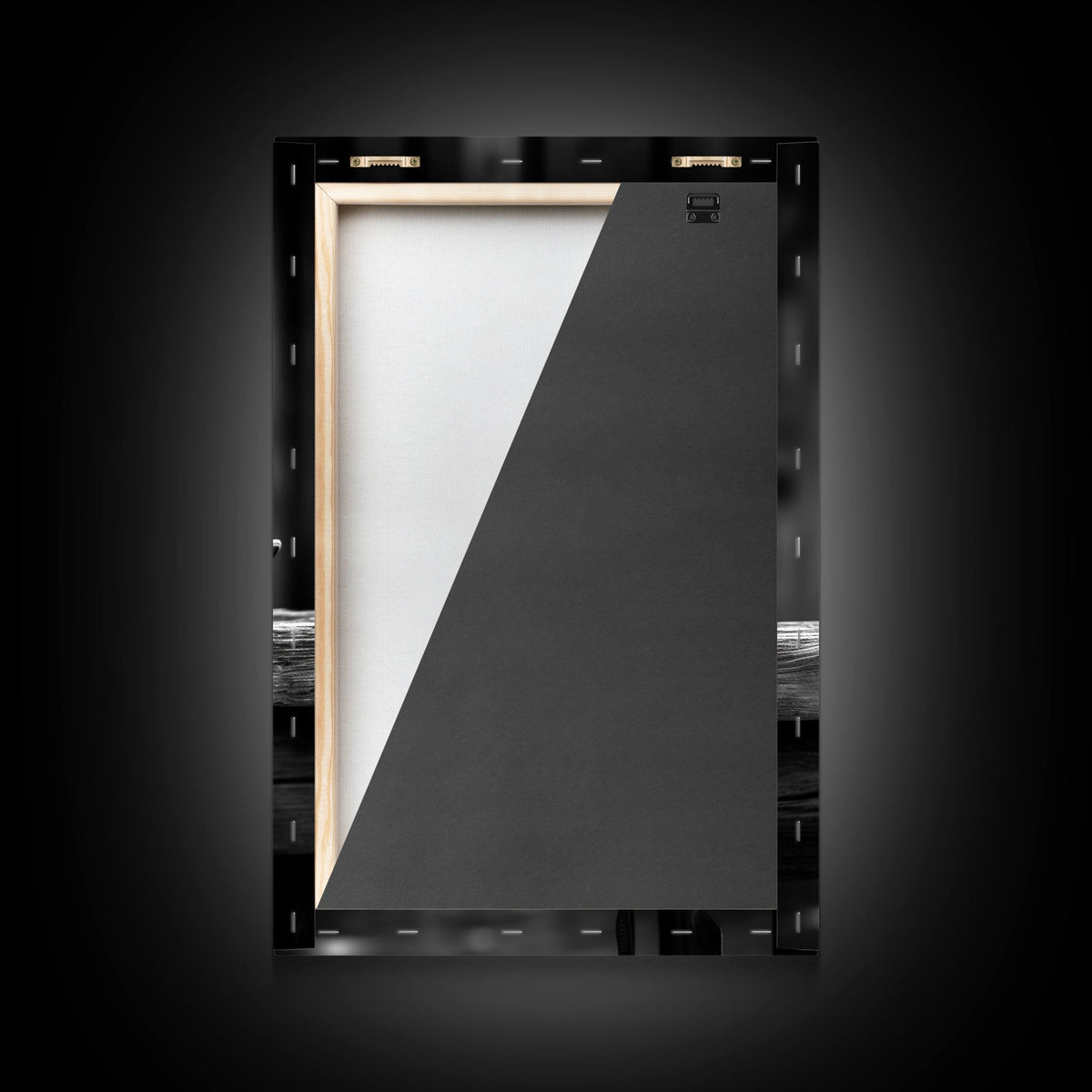 Cowboy Hat Print Black & White Canvas Art