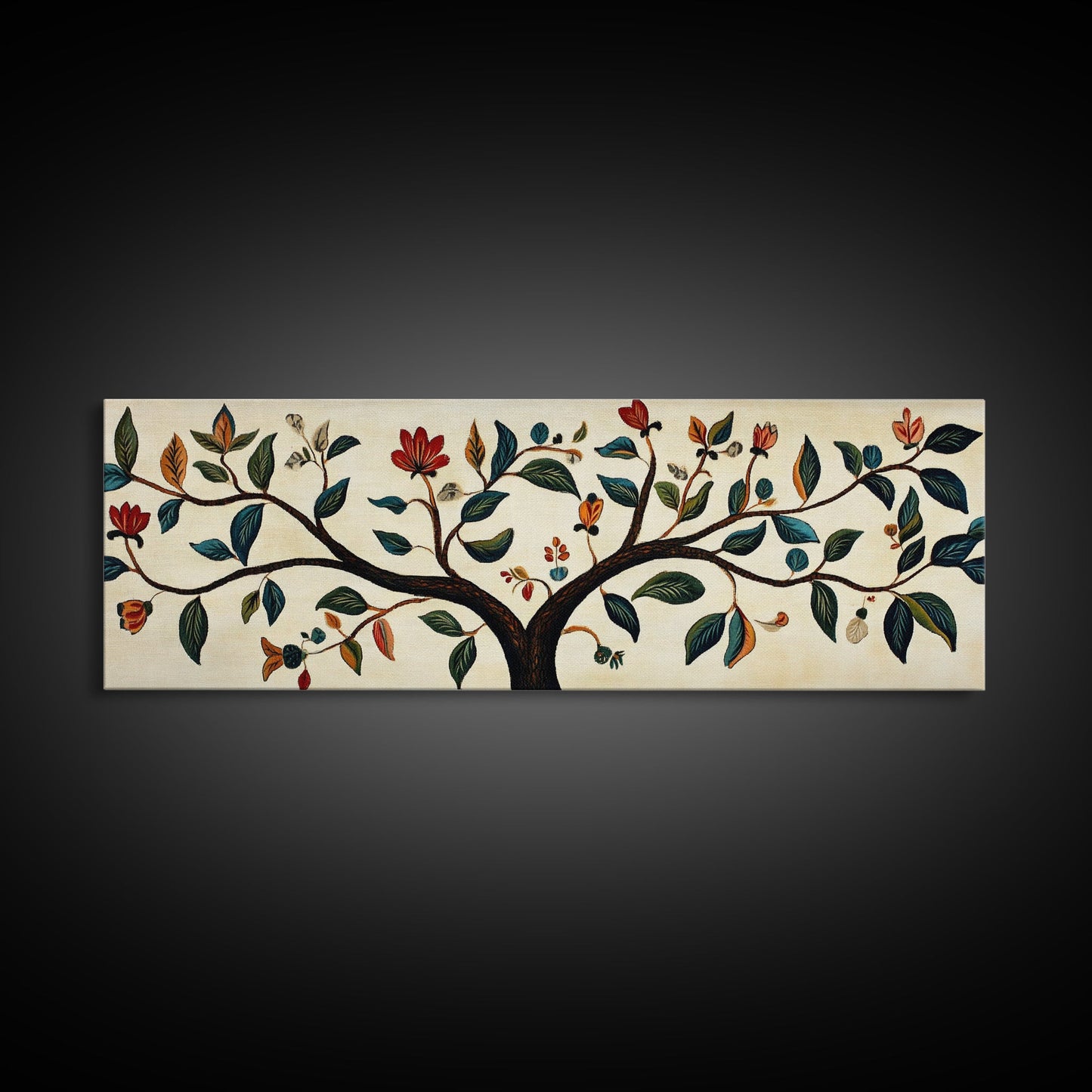 Wabi-Sabi Inspired Panoramic Botanical Print