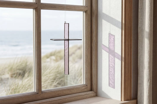 Harvest Orange Cross Suncatcher