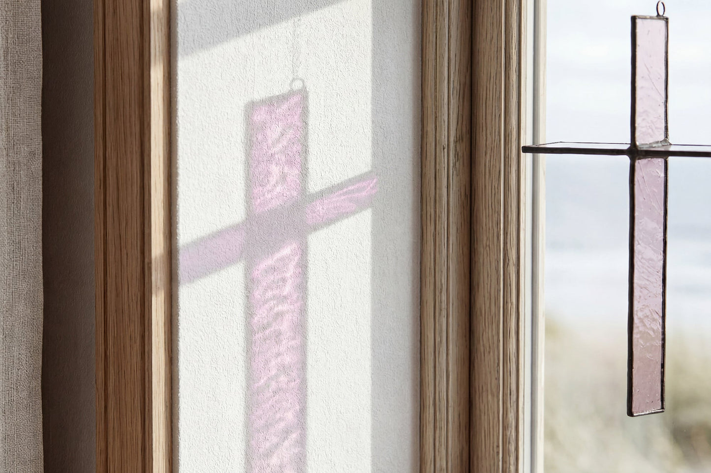 Burnt Amber Cross Suncatcher