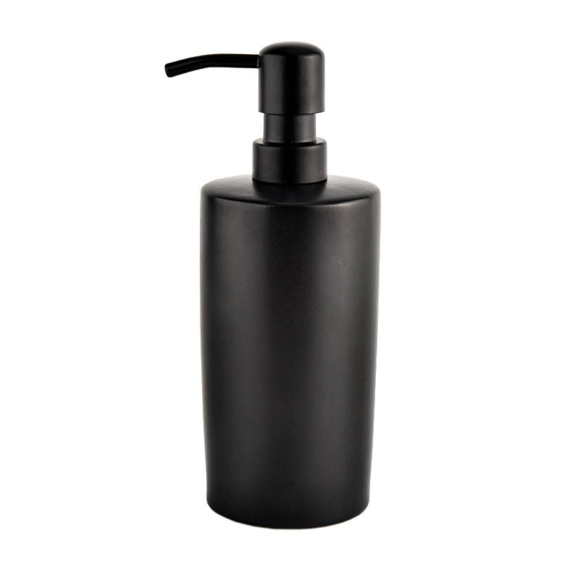Matte Black Stoneware Hand Soap Dispenser