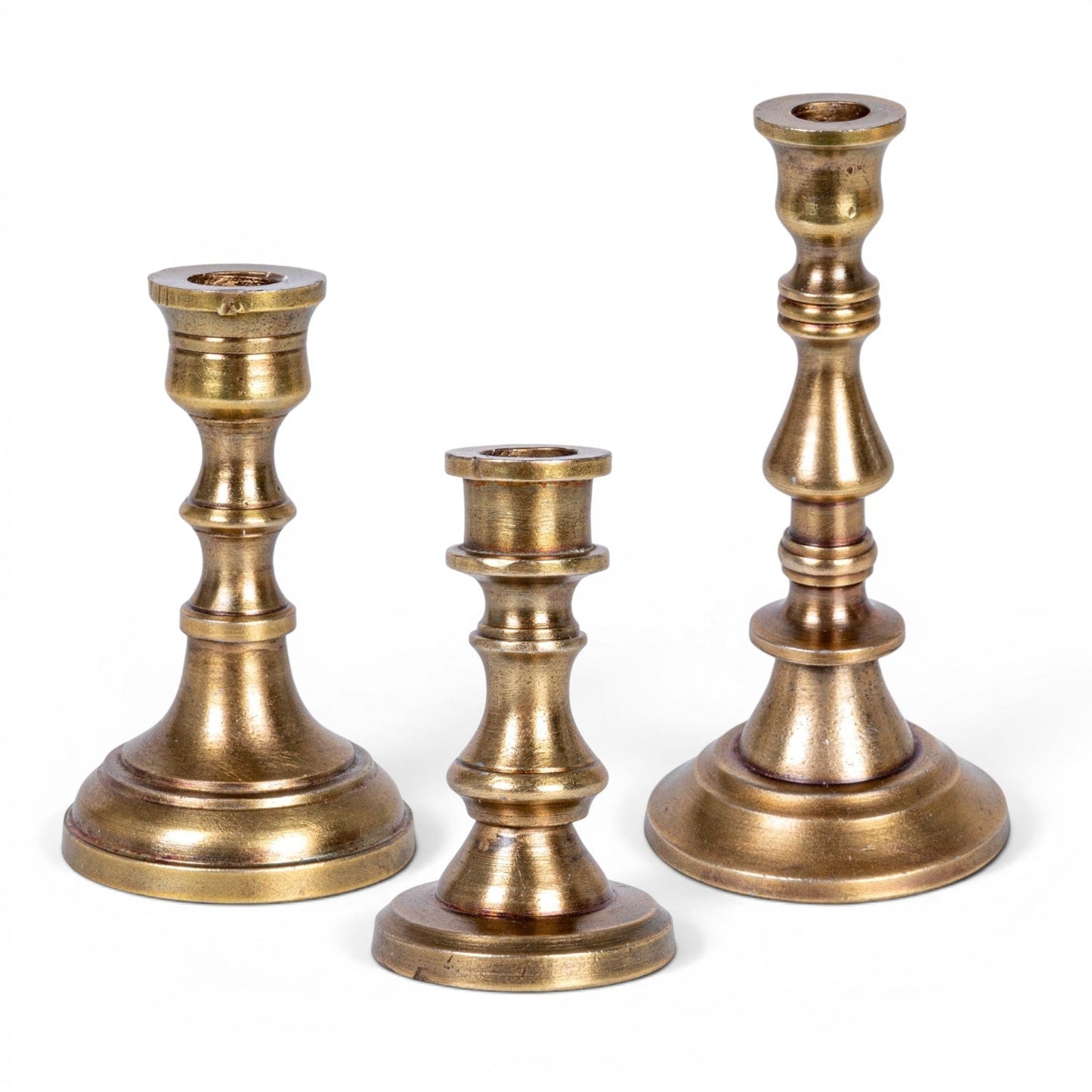 Antique Brass Mini Taper Candle Holder