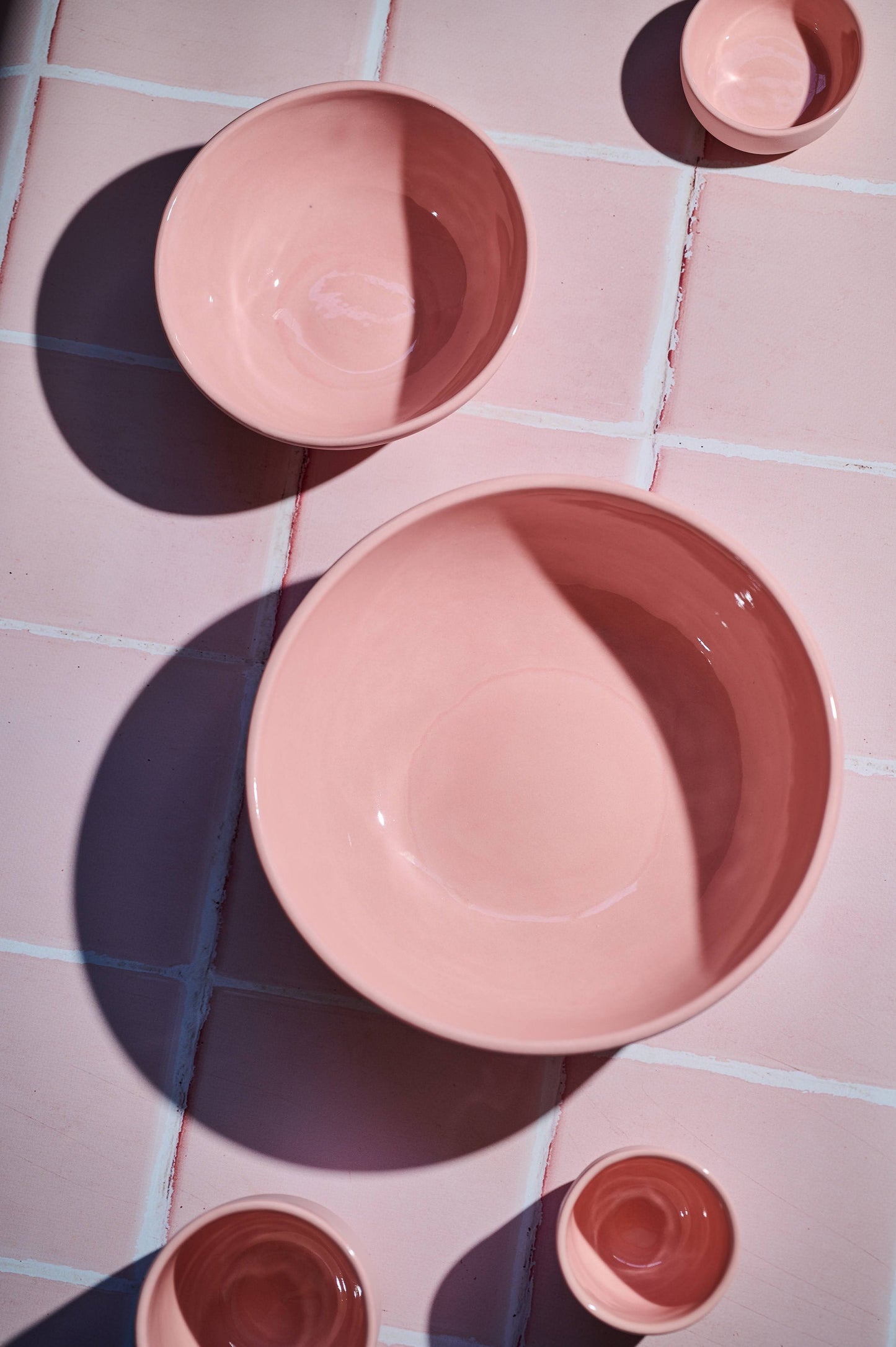 Powder Pink Handmade Porcelain Serving Bowl