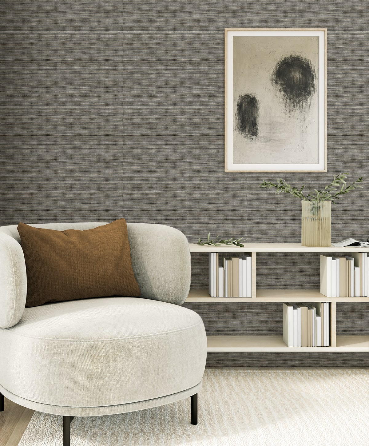 Natural Grass Textures Sisa Faux Grasscloth Unpasted Wallpaper