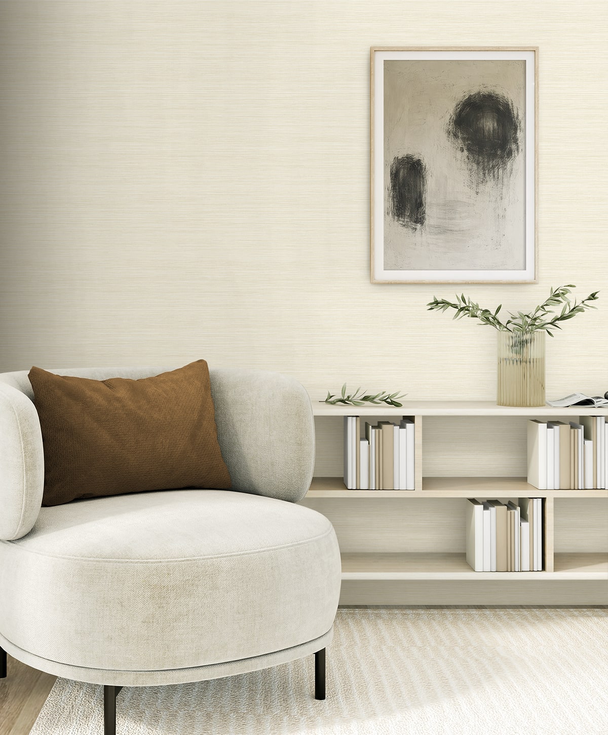 Natural Grass Textures Sisa Faux Grasscloth Unpasted Wallpaper