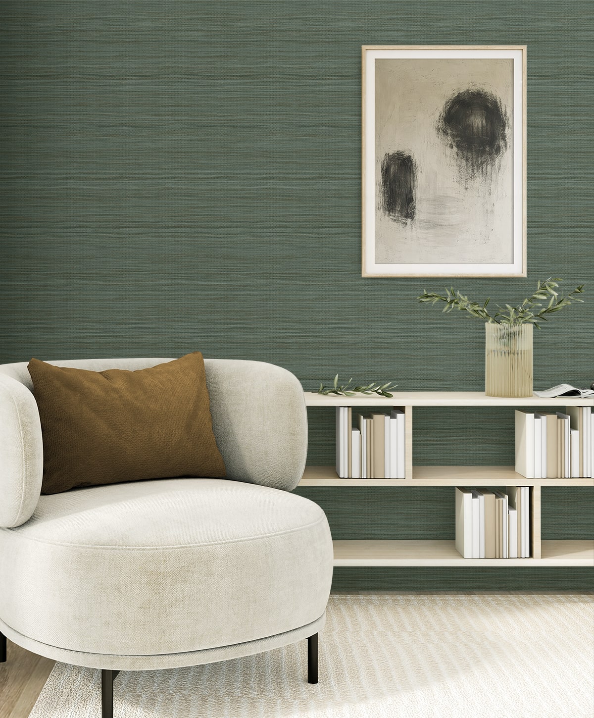 Natural Grass Textures Sisa Faux Grasscloth Unpasted Wallpaper