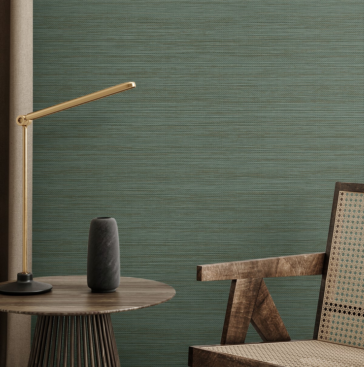 Natural Grass Textures Sisa Faux Grasscloth Unpasted Wallpaper