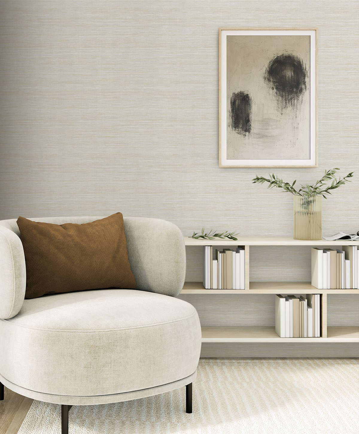 Natural Grass Textures Sisa Faux Grasscloth Unpasted Wallpaper