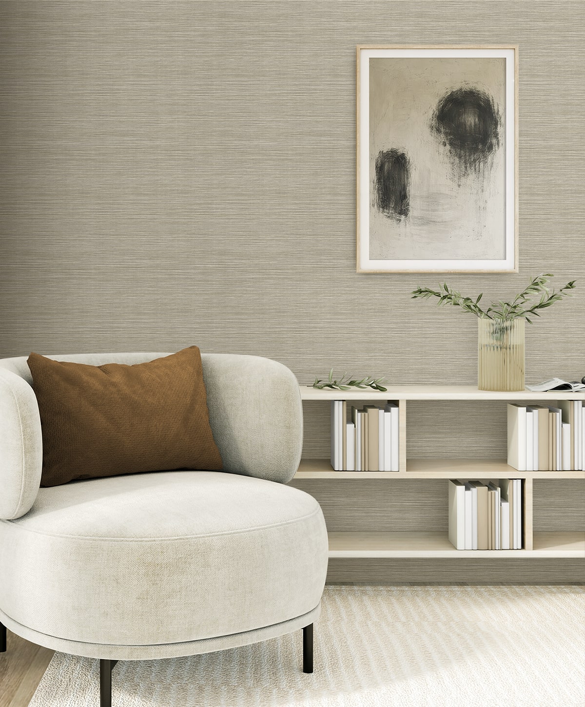 Natural Grass Textures Sisa Faux Grasscloth Unpasted Wallpaper