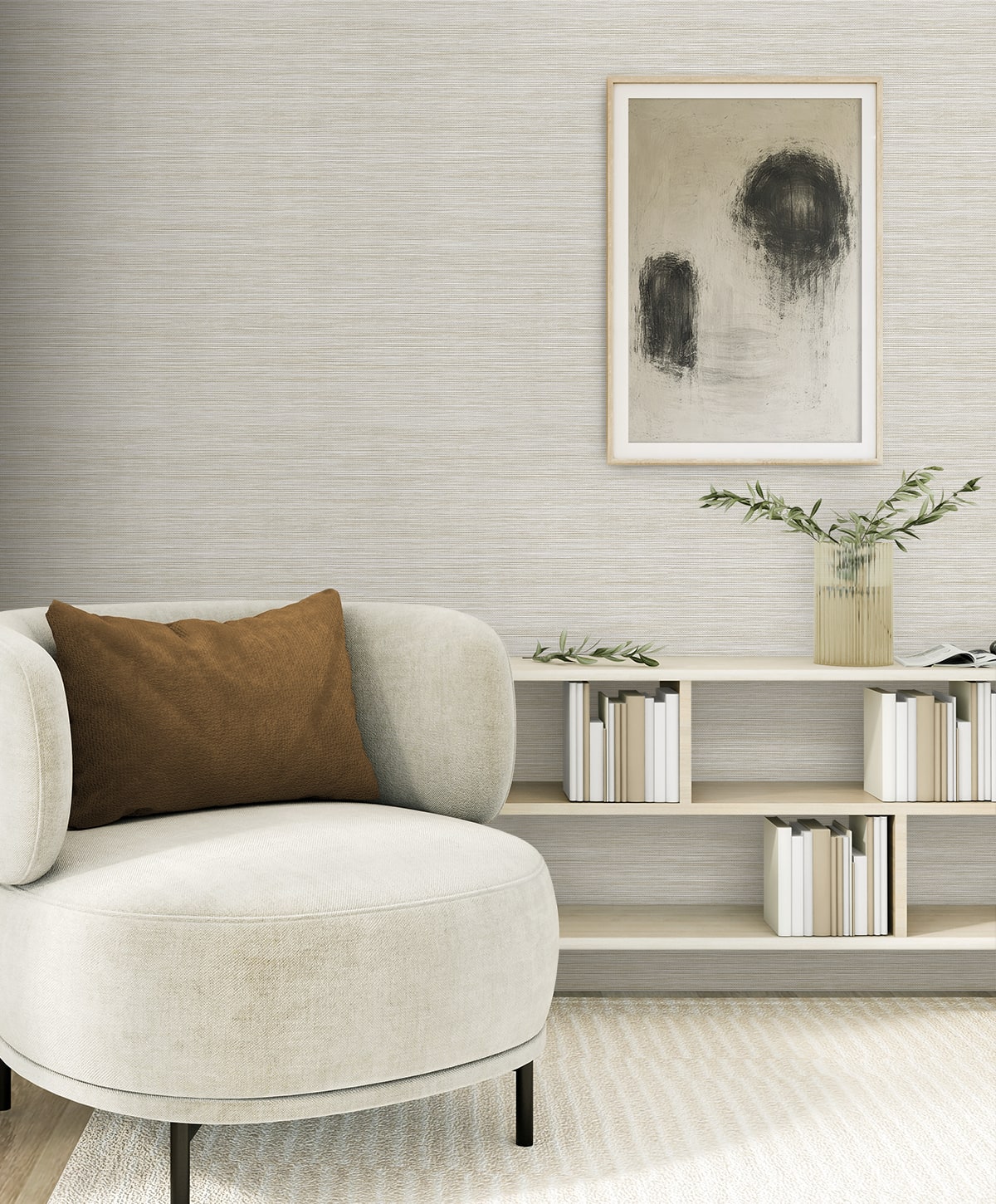 Natural Grass Textures Sisa Faux Grasscloth Unpasted Wallpaper