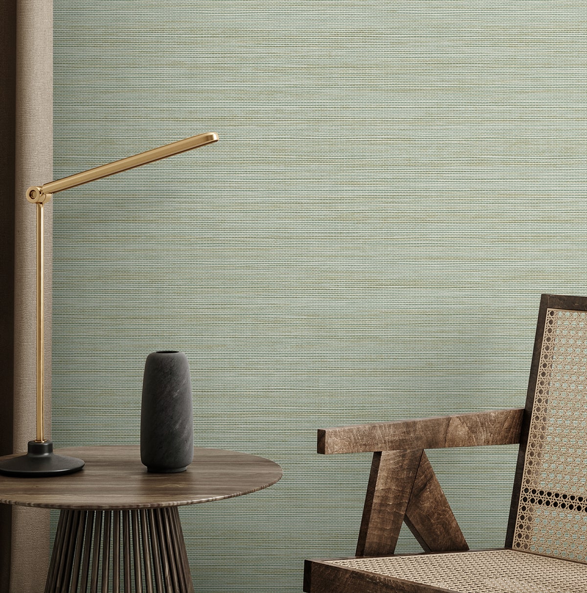 Natural Grass Textures Sisa Faux Grasscloth Unpasted Wallpaper