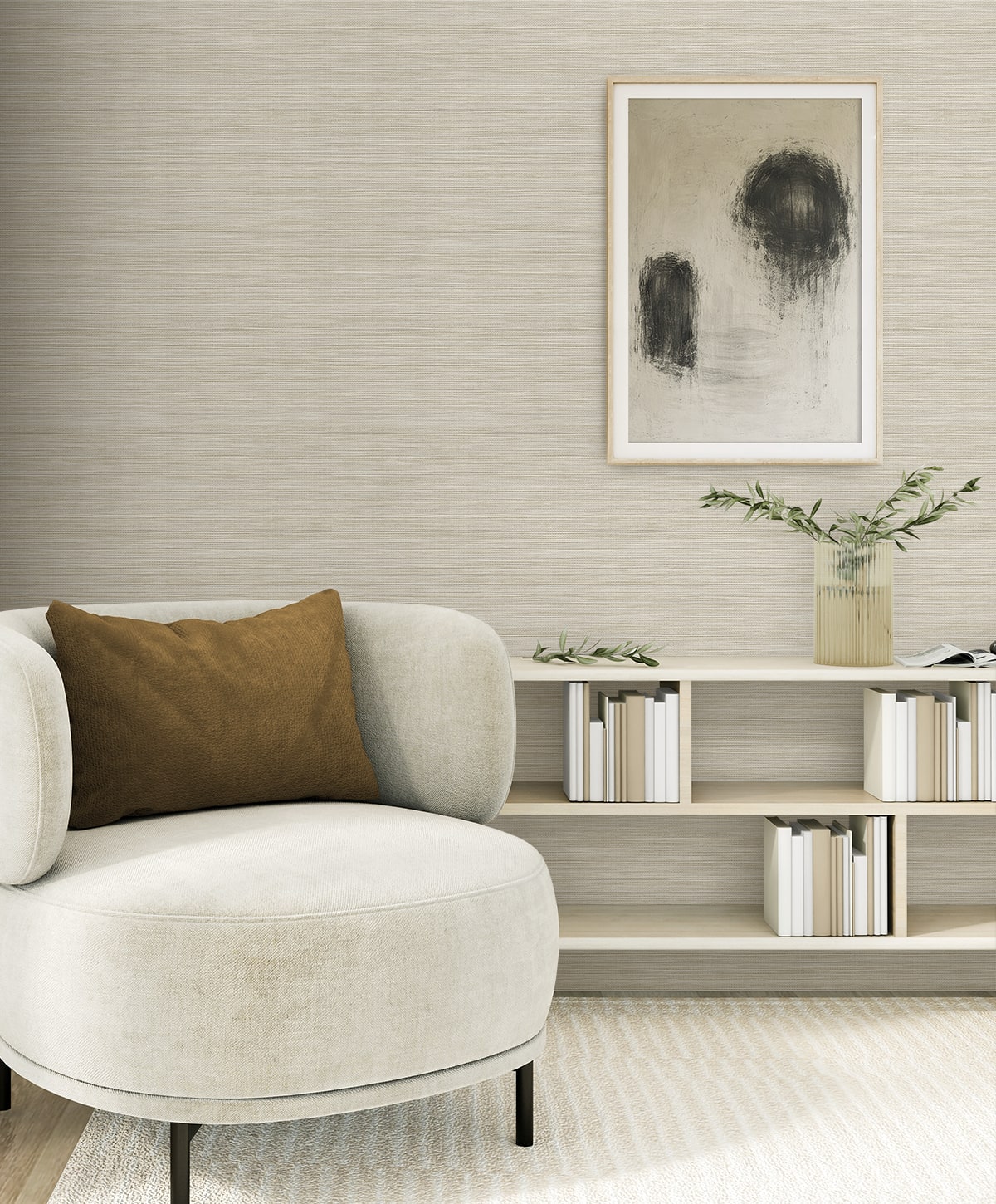 Natural Grass Textures Sisa Faux Grasscloth Unpasted Wallpaper