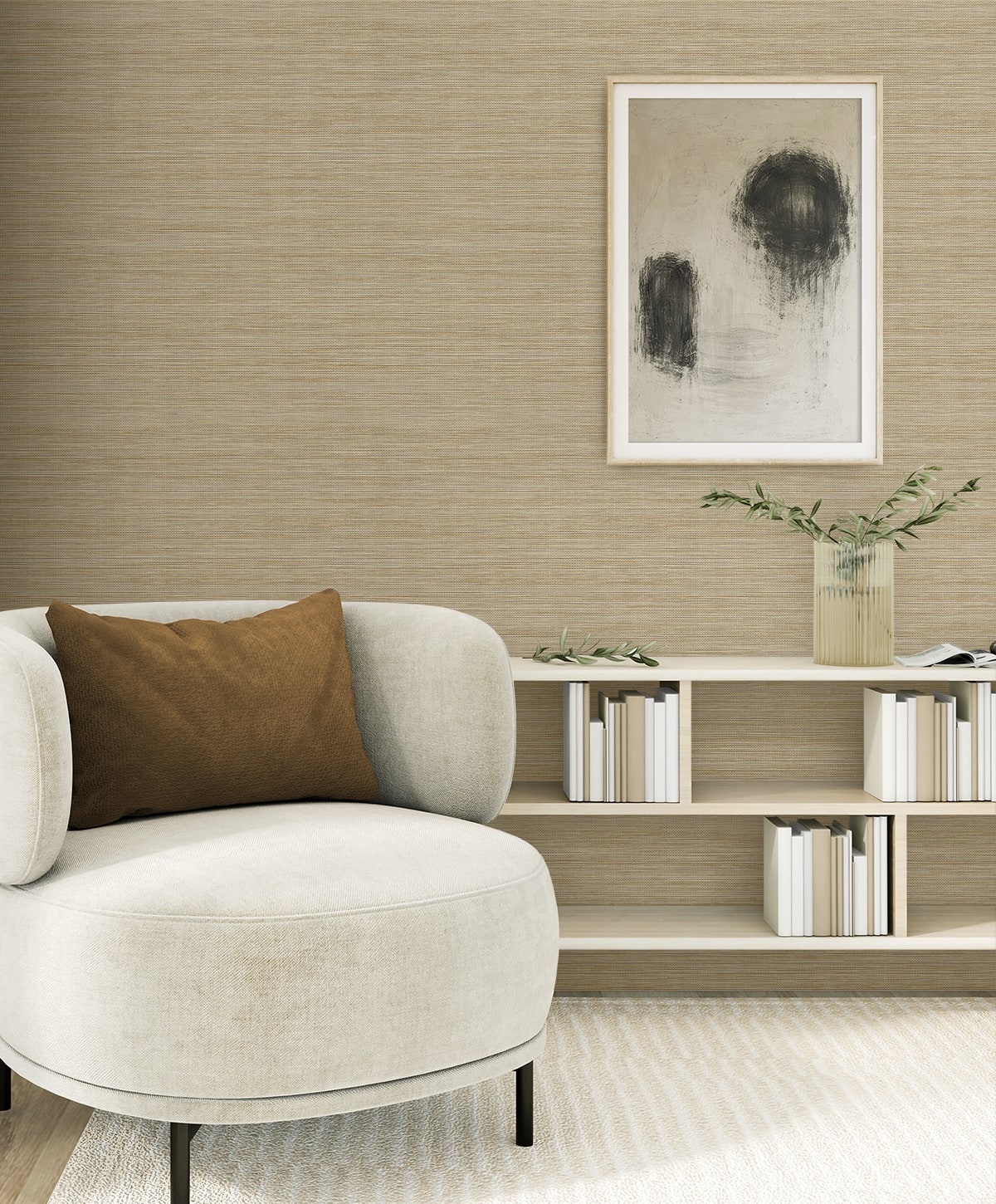 Natural Grass Textures Sisa Faux Grasscloth Unpasted Wallpaper