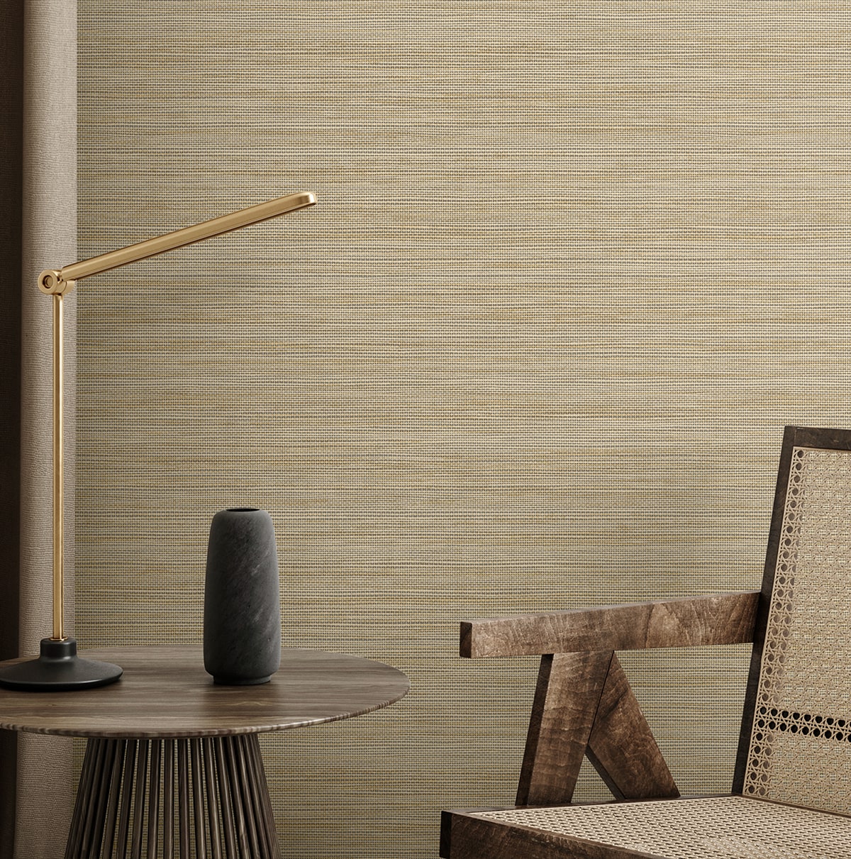 Natural Grass Textures Sisa Faux Grasscloth Unpasted Wallpaper