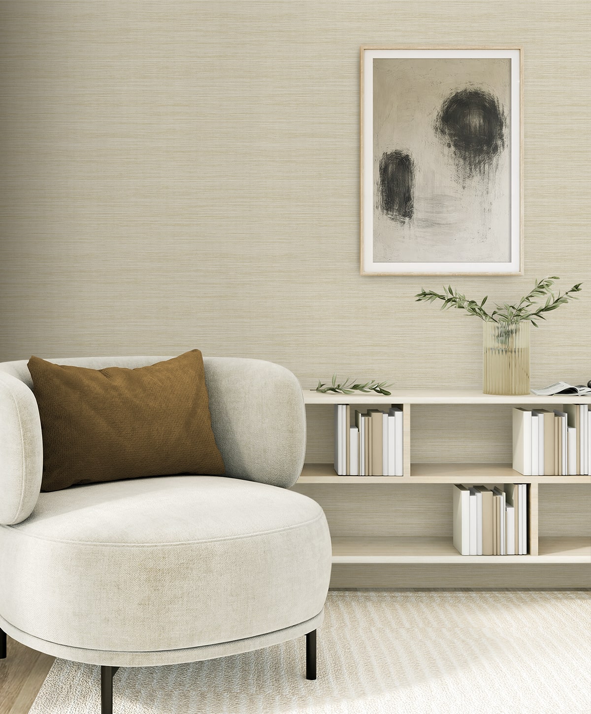 Natural Grass Textures Sisa Faux Grasscloth Unpasted Wallpaper