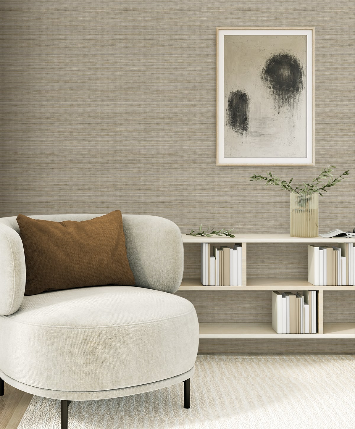 Natural Grass Textures Sisa Faux Grasscloth Unpasted Wallpaper