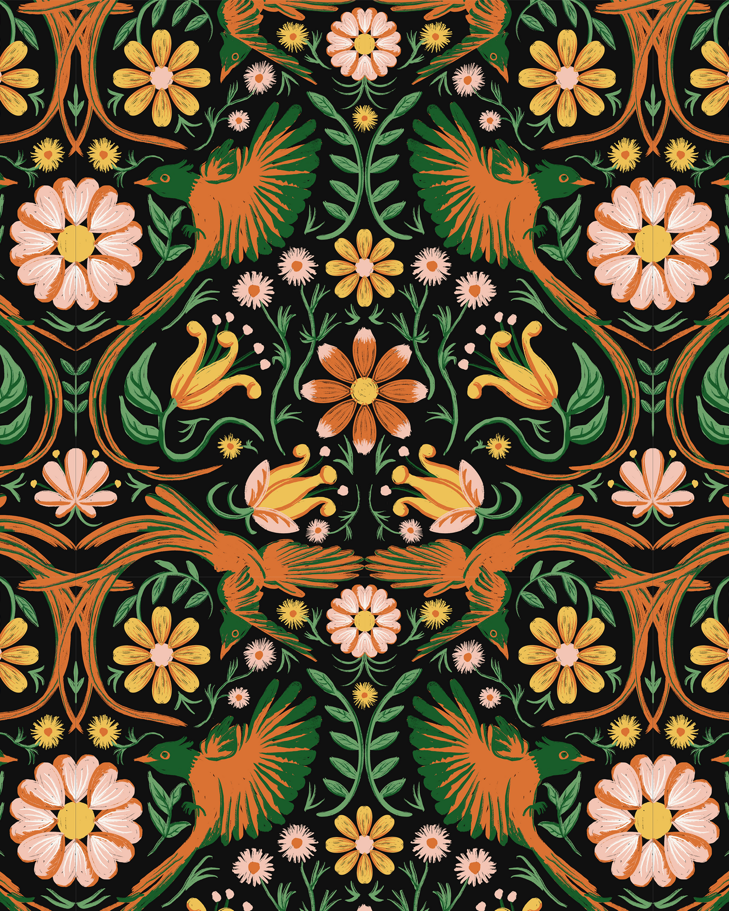 Folkie Birdie Wallpaper