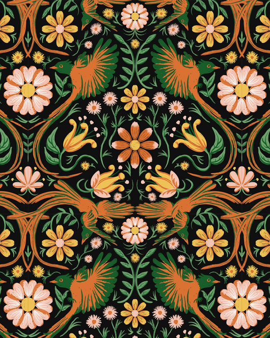 Folkie Birdie Wallpaper
