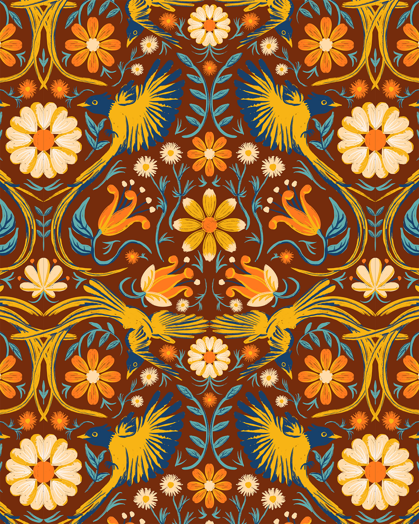 Folkie Birdie Wallpaper