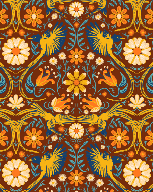 Folkie Birdie Wallpaper