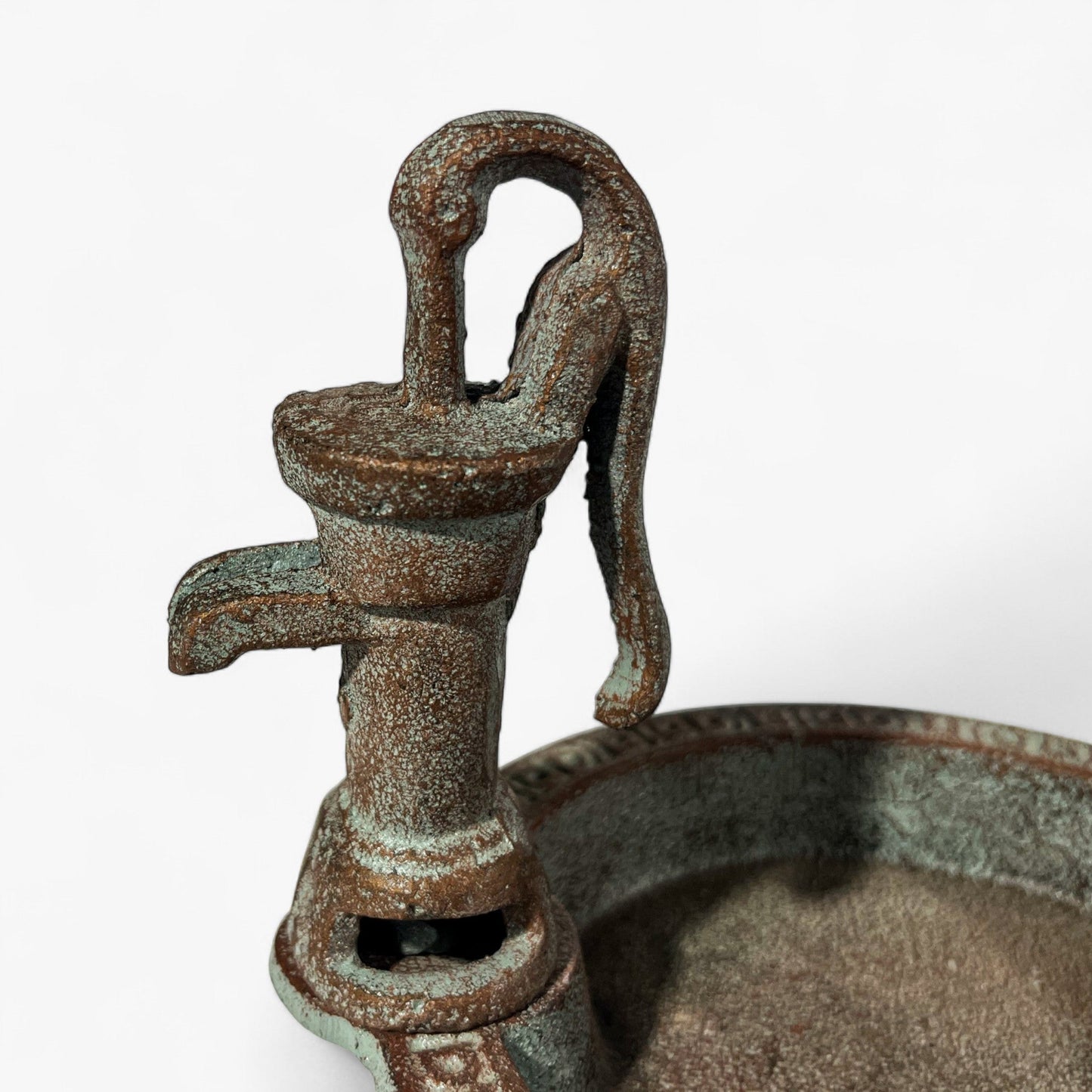 Rustic Water Pump Cast Iron Birdbath