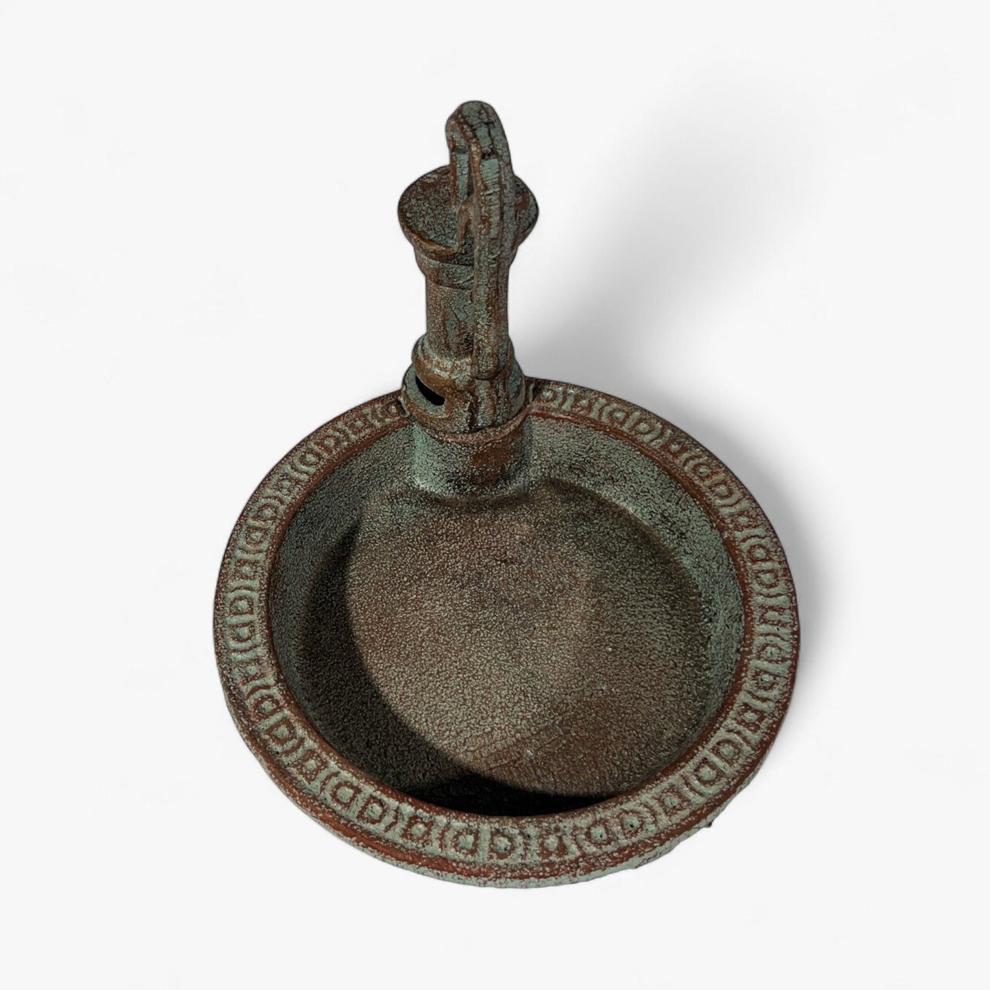 Rustic Water Pump Cast Iron Birdbath