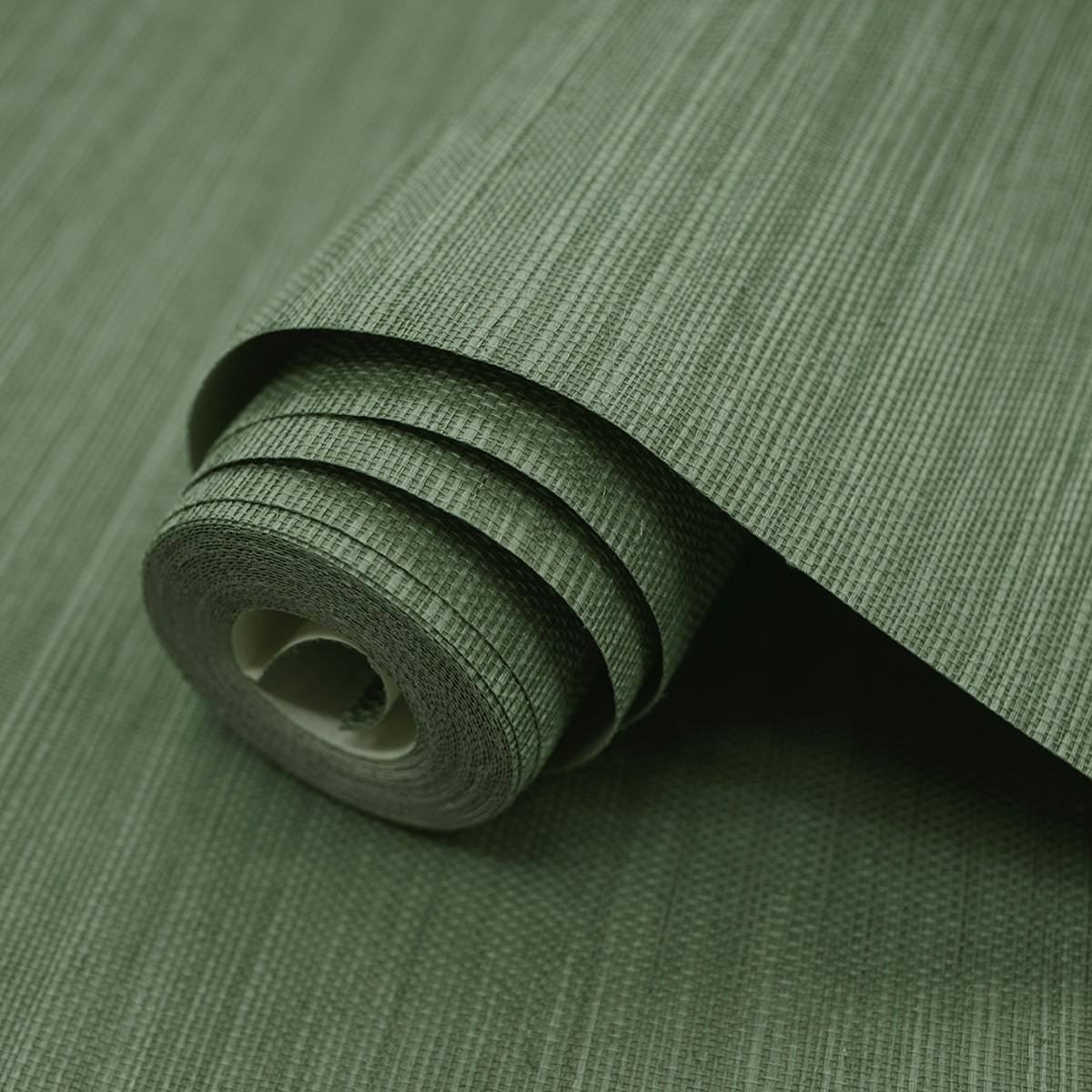 Lichen Green Grasscloth Unpasted Wallpaper