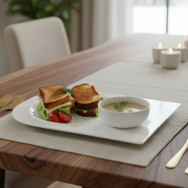 Soup and Sandwich Plate Set