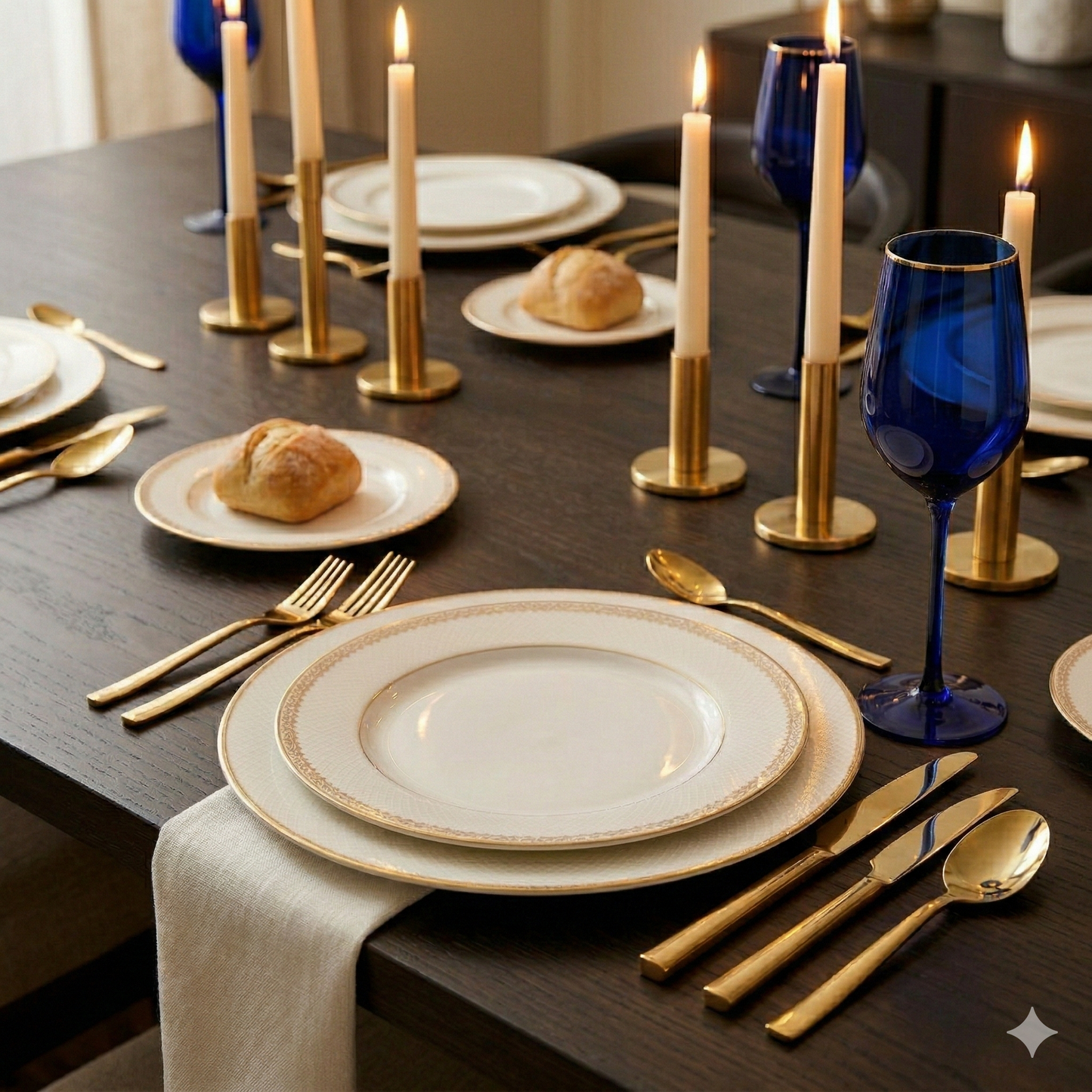 Navy Gloss Wine Glasses