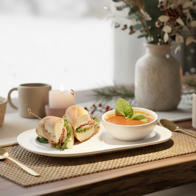 Soup and Sandwich Plate Set