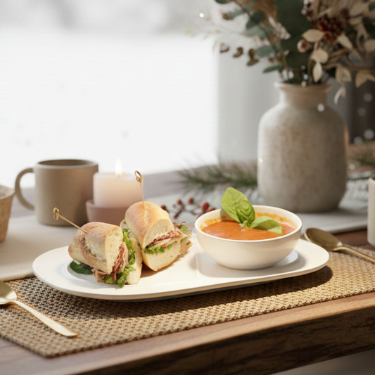 Soup and Sandwich Plate Set