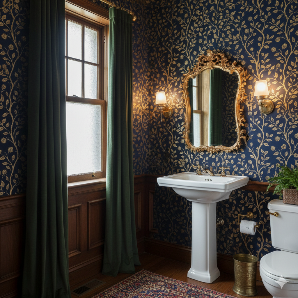 Orangerie Bleu Wallpaper