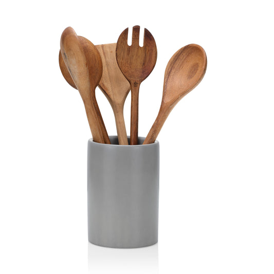Gray Concrete Utensil Holder / Concrete Wine Chiller