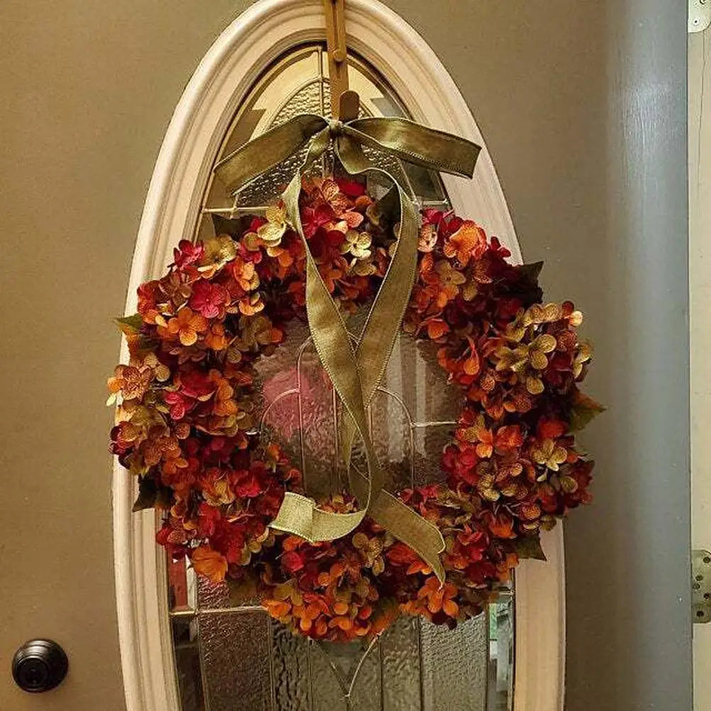 Fall Hydrangea Bowknot Garland Wreath