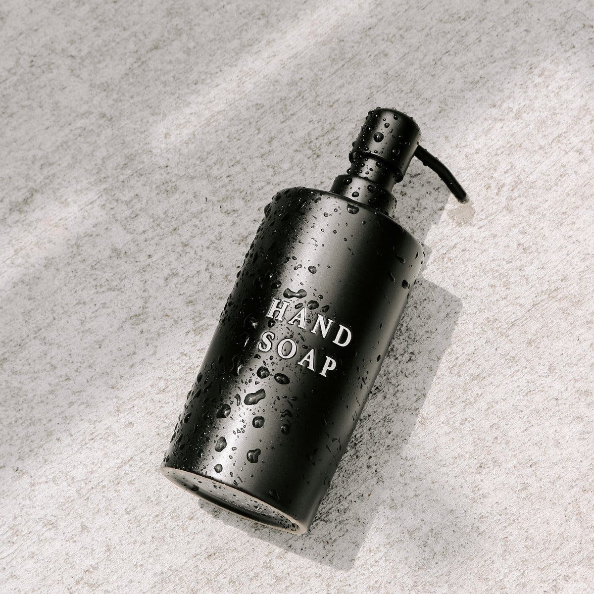 Matte Black Stoneware Hand Soap Dispenser