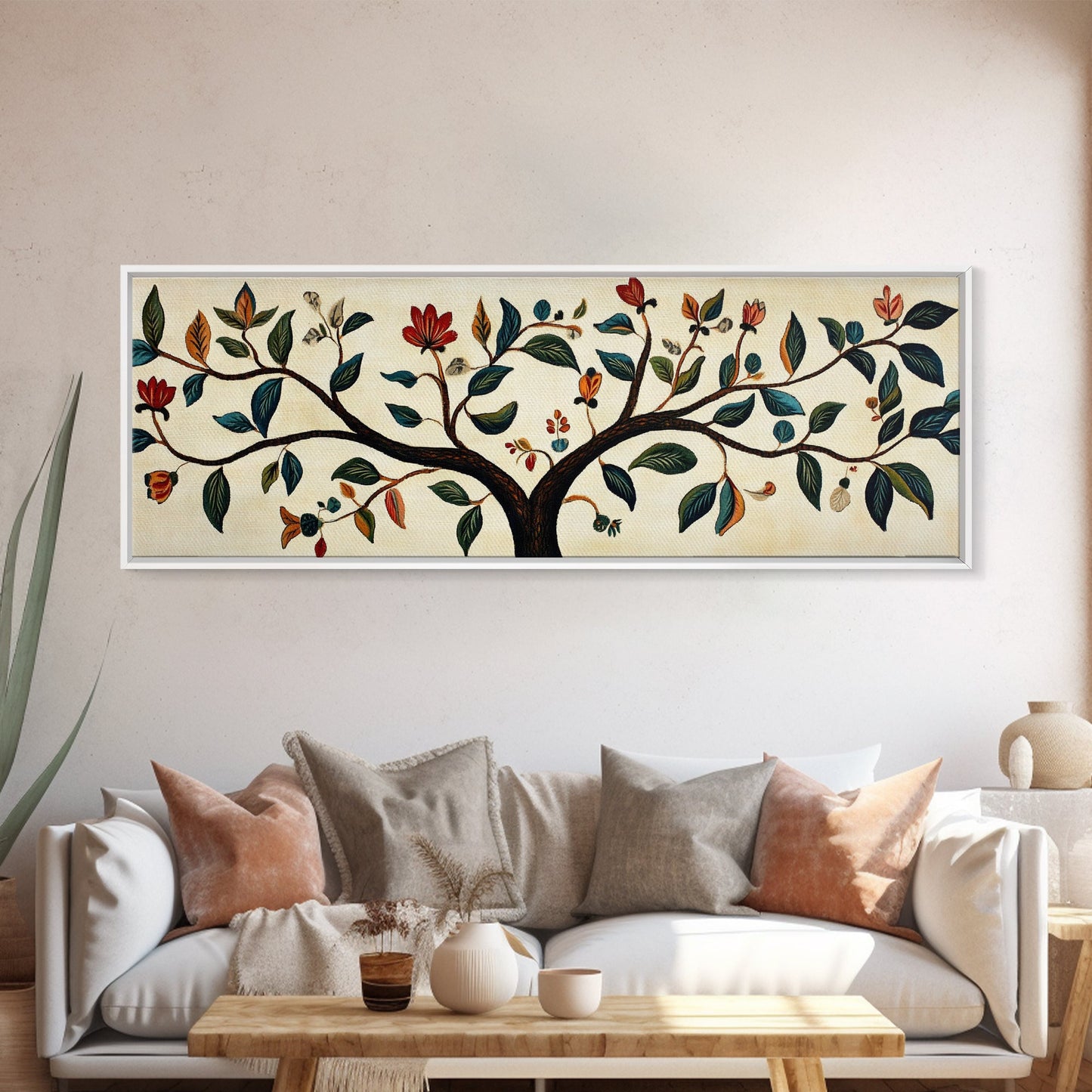 Wabi-Sabi Inspired Panoramic Botanical Print