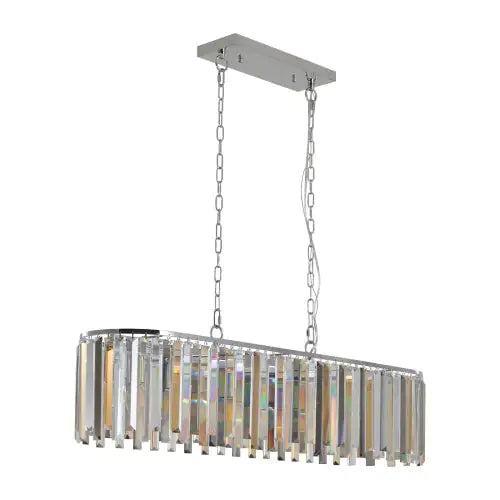 Modern Oval Crystal Chandelier Luxe