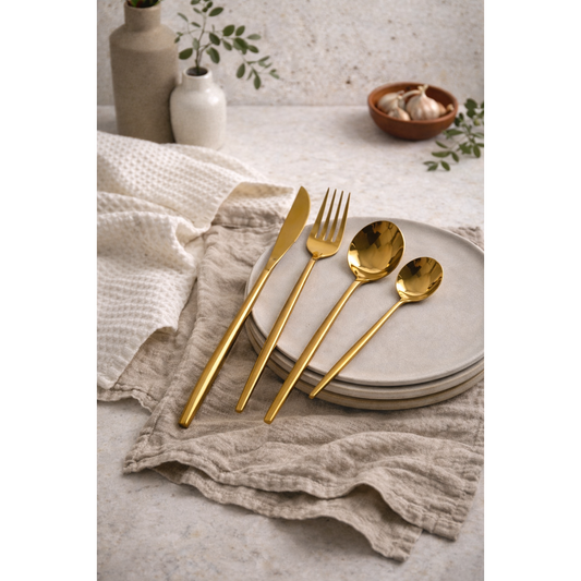 Modern Sleek Gold Flatware