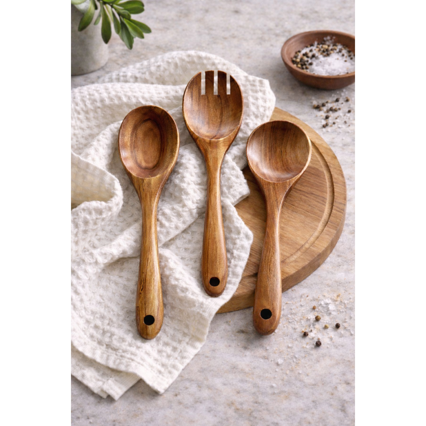 Teak Wooden Salad Spoons