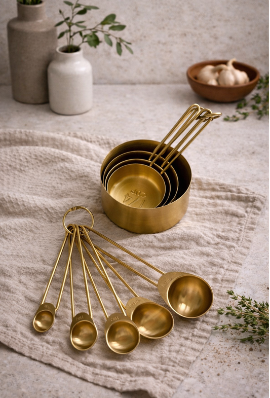 Suna Gold Measuring Cups & Spoons