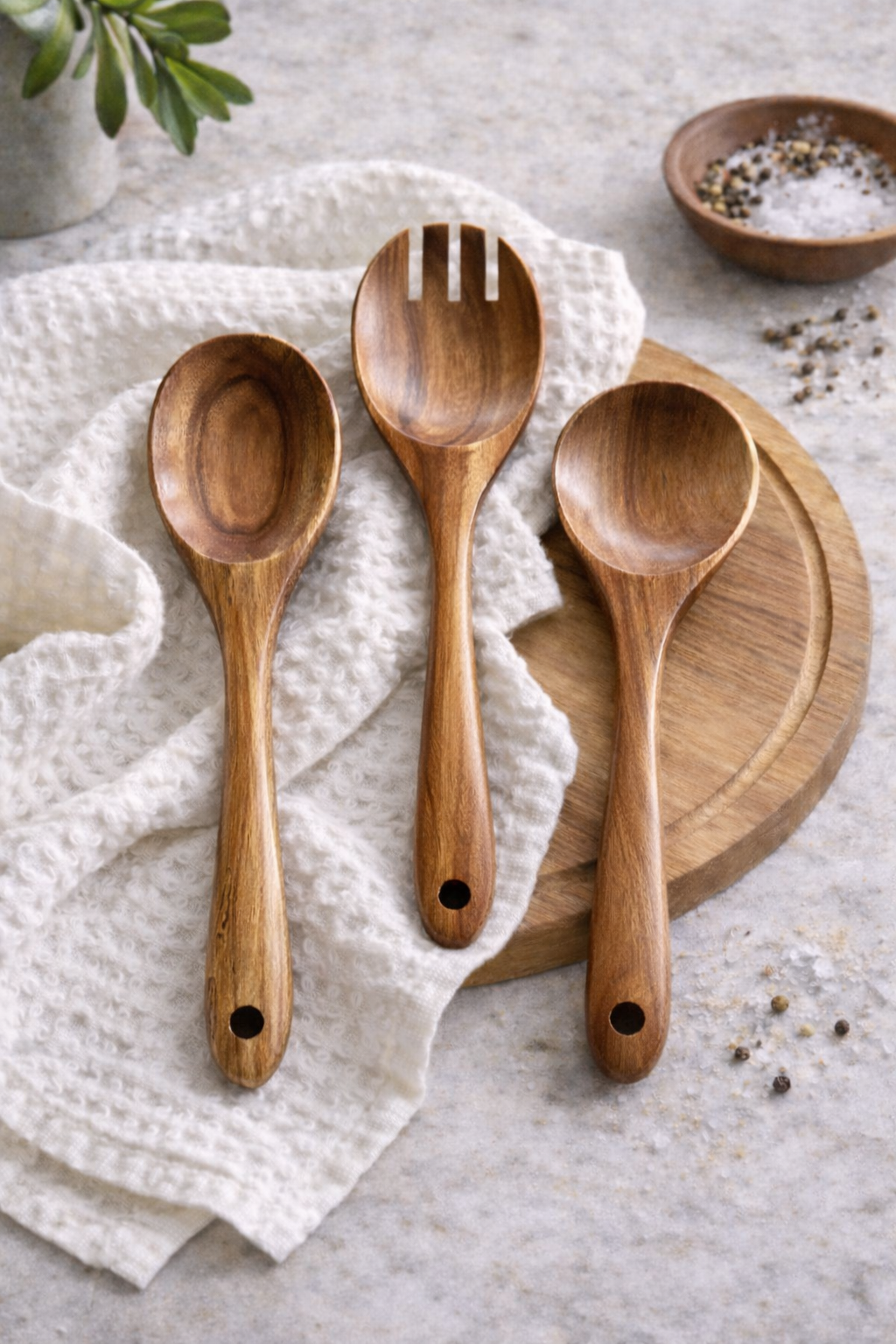 Teak Wooden Salad Spoons