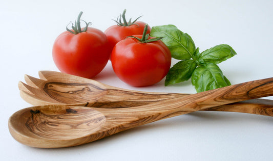 Paros Hand Crafted Olive Wood Salad Servers