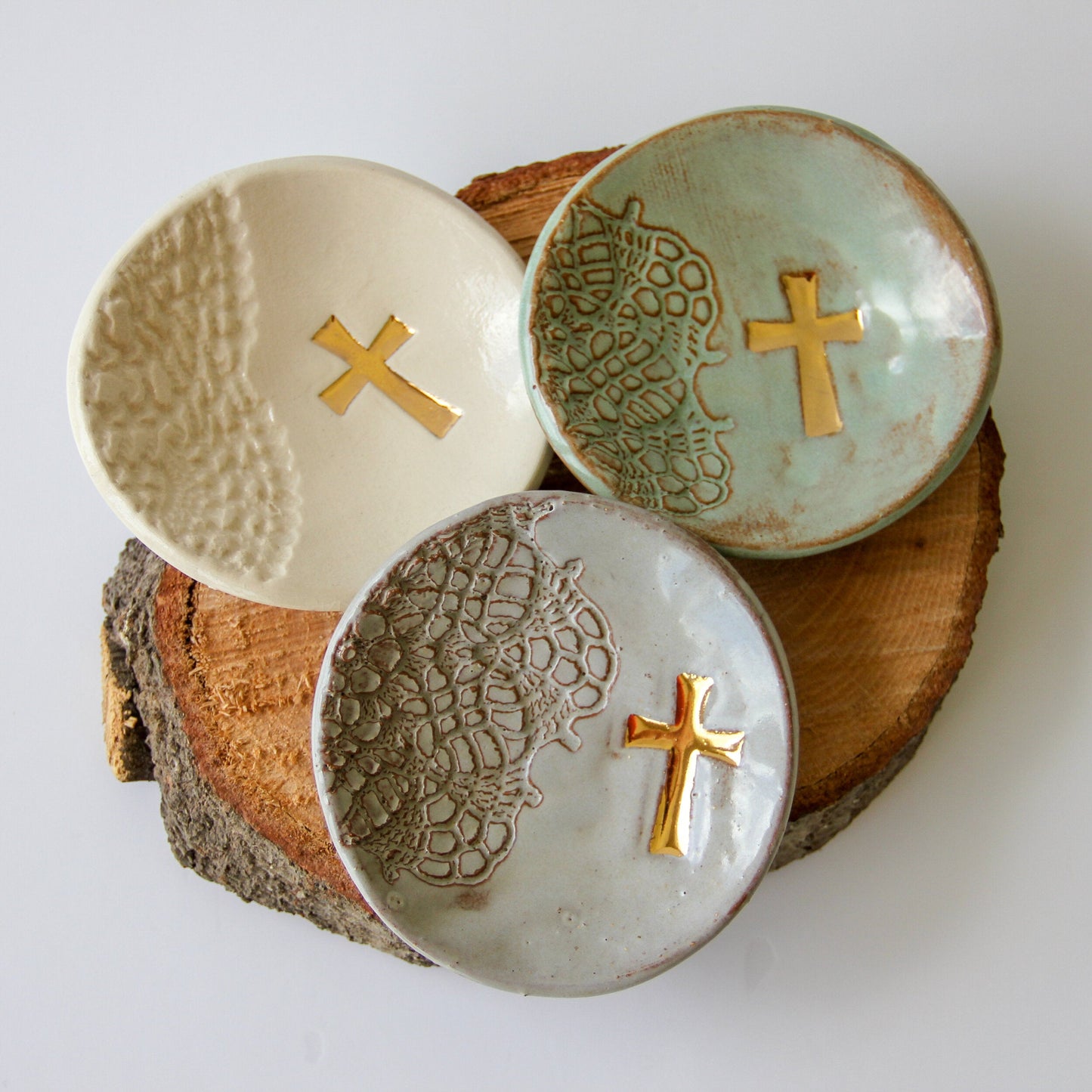 Gold Cross Ring Dish