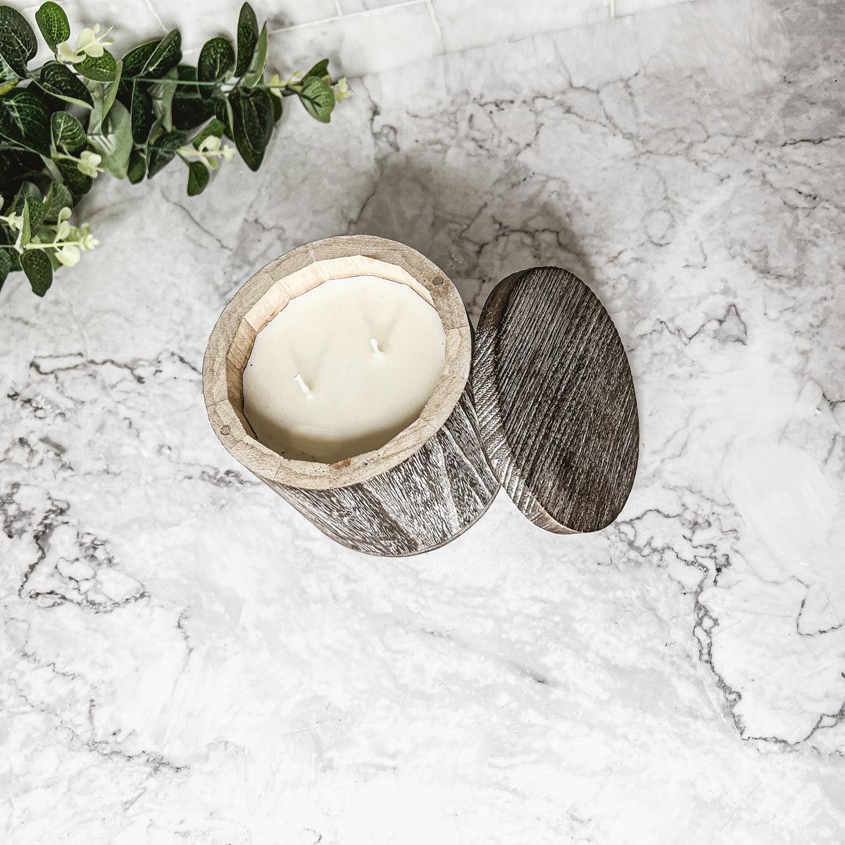 Fenni Wood Candle Vase