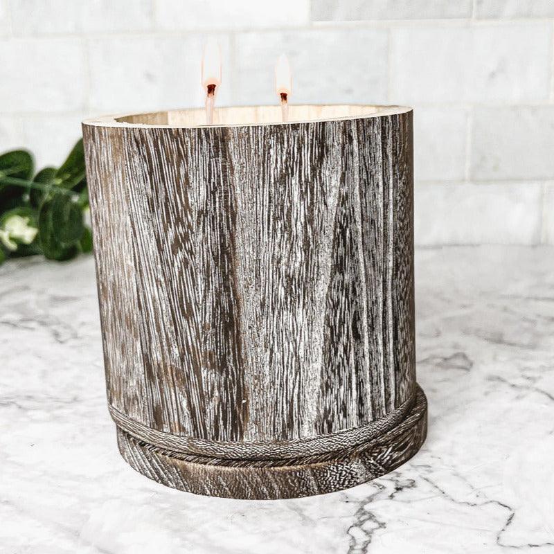 Fenni Wood Candle Vase