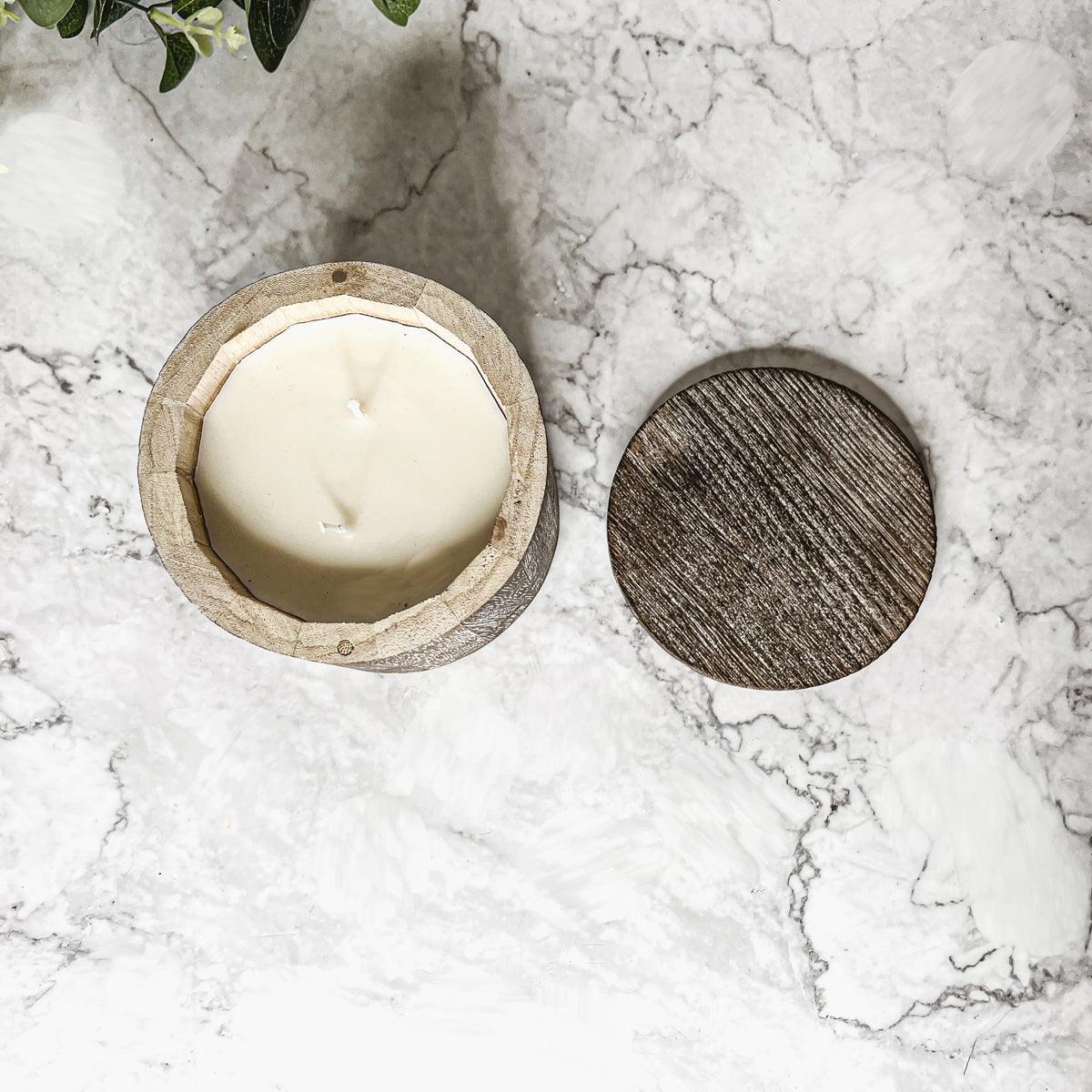 Fenni Wood Candle Vase