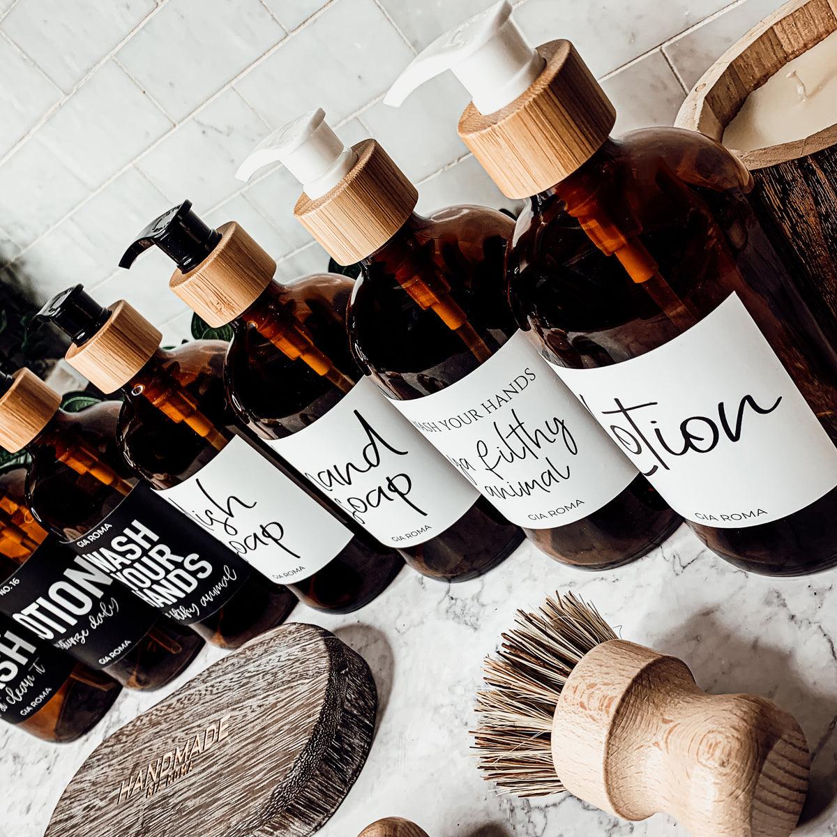 Amber Glass Dispenser | White Label