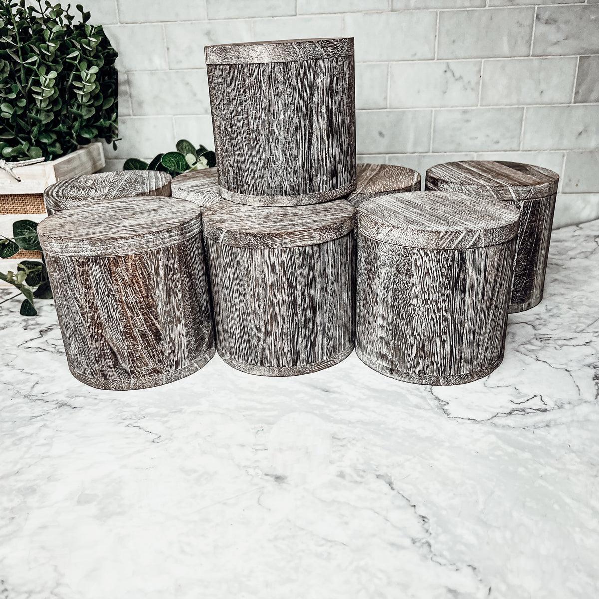 Fenni Wood Candle Vase