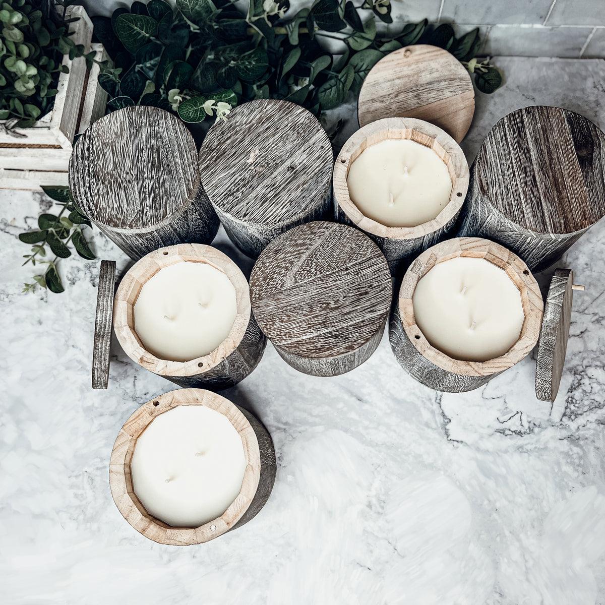 Fenni Wood Candle Vase