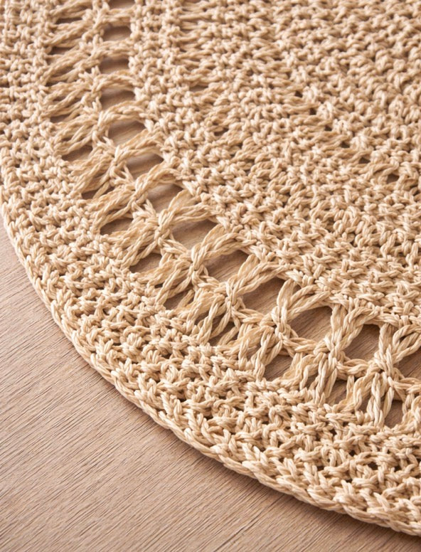 Scallop Handcrafted Natural Jute Placemat |